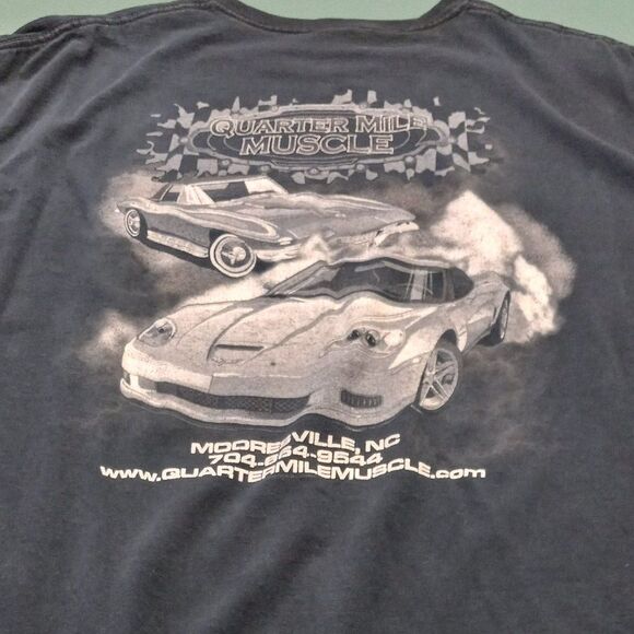 Quarter Mile Muscle Mens XL Short Sleeve Black T-Shirt - Picture 1 of 7